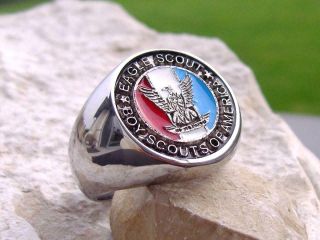 [ Size 11 Boy Scout Ring Surgical Steel M3 ] Eagle Scout Of America Patch