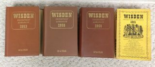 Vintage Bundle Of Four Wisden Cricketers Almanack Books 1953,  58,  60,  61 560