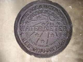 Orleans Water Meter Box Cover Cast Iron Oem Collectors Item