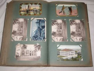 Antique Postcard Album Victorian Era 512 Cards