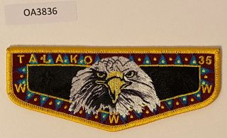 Boy Scout Oa 533 Talako Lodge Yellow Border Flap