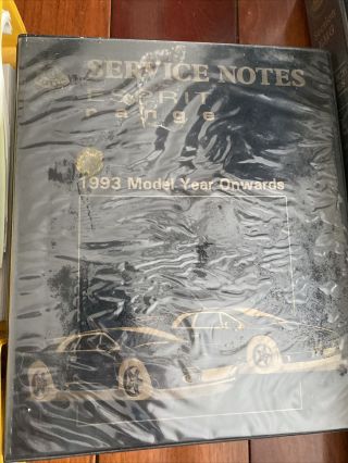 Vintage Lotus Esprit 1993 And Onwards Service Notes