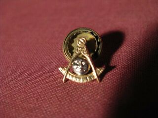 Antique / Vintage 14k Gold Mason Freemason Past Master Award Lapel Pin