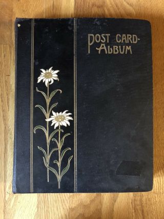 Antique 1900’s Postcard Album With 180,  Postcards Mostly Us States/cities