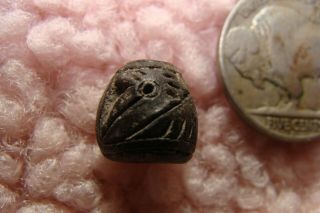 Ancient Manabi Pre - Columbian Heron Ceramic Spindle Whorl Bead 500bc - 500ad Ecua