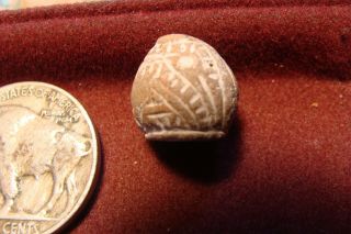 Ancient Manteno Pre - Columbian Heron Ceramic Spindle Whorl Bead 200 Ad - 500ad Ecua