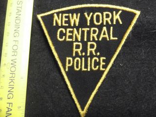 Railroad Police York Central Rr Patch 1960 Issue Twill Style Vintage Defunct