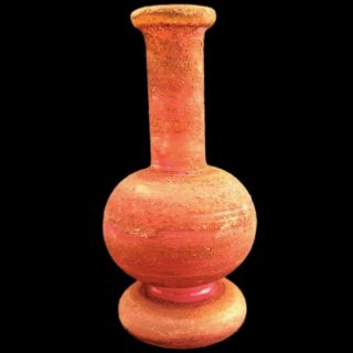Very Rare Large Ancient Roman Style Red Glass Vessel (2)