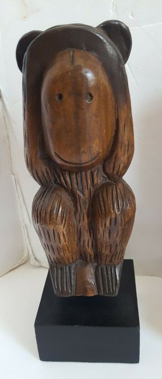 Vintage Set of Three Wise Monkeys Wood Decor HD Designs Thailand 2