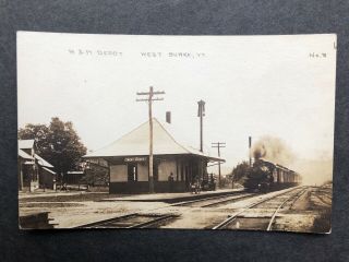 Rppc - West Burke Vt - B&m Railroad Station - Train - Depot - Caledonia County Vermont - Rr