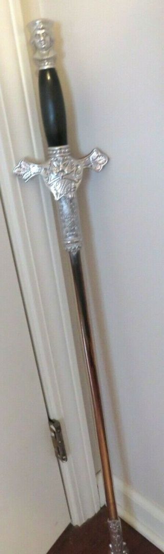 Vintage Knights of Columbus Sword with Scabbard from the 1950 ' s 3