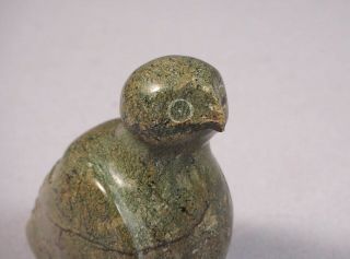 Vintage Inuit Eskimo Native American Soapstone Carving Bird Puffin Or Owl Signed