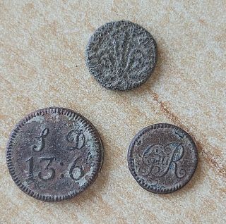 Georgian Period Coin Weights Inc A Half Moidore.  Metal Detecting Finds