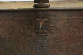 Antique 1920 ' s 30 ' s Frontenac Breweries Montreal Steel 24 Beer Bottle Box Case 3