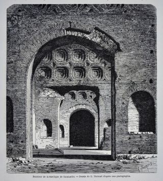 1868 Tour Du Monde Print Roman Basilica Of Maxentius And Constantine Rome Italy