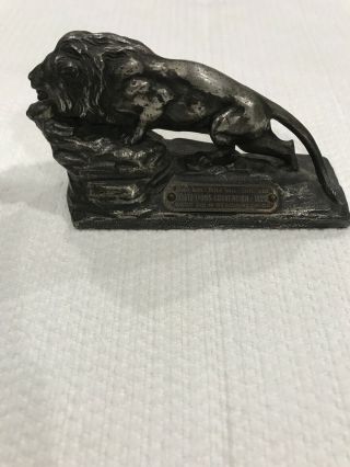 Metal Lions Club Convention Paperweight Souvenir Bite’em - 1926