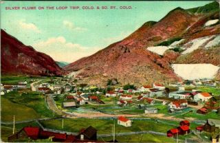 C44 - 1747,  Silver Plume On The Loop Trip,  Colo.  & So.  Ry. ,  Colo. ,  Postcard.