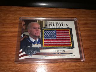 2020 Decision Joe Biden God Bless America Flag Patch Card
