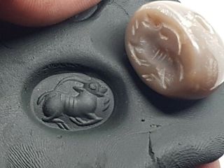 Very Rare Ancient Roman Seal/bead Stamp 3oobc 7,  3 Gr 24 Mm