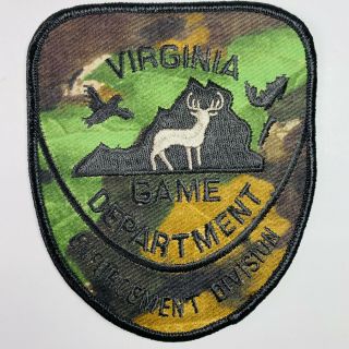 Virginia Game Department Enforcement Division Wildlife Va Camo Patch (b4)
