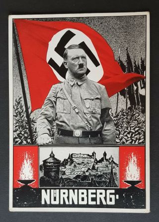 German Empire Third Reich Postcard Nuremberg Rally 1934 Very Rare