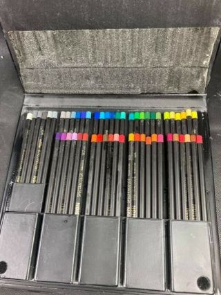 Vintage Design 54 Spectracolor Colored Pencils With Case Rare Ab1