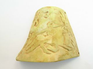Very Rare Type Ancient Roman Bone Applique Shield Circa 200 Ad (553)