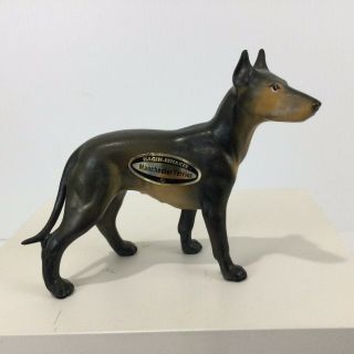 Monrovia Hagen Renaker Dw Manchester Terrier Dog Figurine Matte W/ Label 4 " X3 "