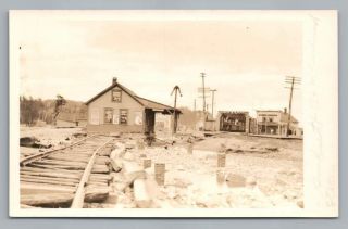 B&m Railroad Station Hooksett Hampshire Rppc Train Depot Photo 1910s