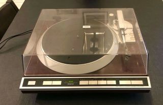 Vintage Denon Dp - 45f - Not - With Hinged Dust Cover