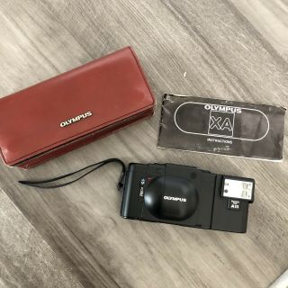 Vintage Olympus Xa2 A11 35mm Rangefinder Film Camera Body & Flash Collectible