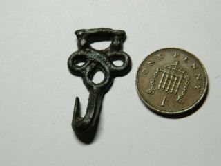 Post Medieval bronze clothes fastener rope work design Metal detecting detector 3