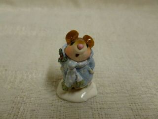 Wee Forest Folk The Caroler Special M - 173a Blue Retired