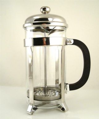 Vintage Vgc Melior 8 Cup French Press Coffee Maker Plunger France Nickel 80s (c)