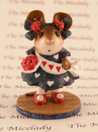 Wee Forest Folk Miss Liberty,  Wff M - 307,  Rwb W/hearts,  Mouse Expo