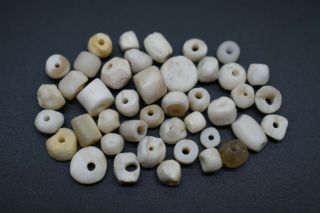 Group Of Ancient Romano - Egyptian Shell And Stone Beads 1st Century Ad.