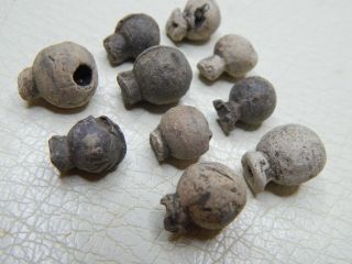 Antique Bullets For A Medieval Musket.  10 Psc