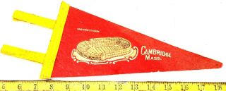 Vintage Cambridge Massachusetts Harvard Stadium Felt Pennant 11 " {cs671}