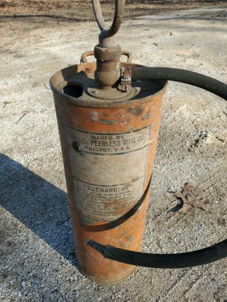 Vintage Miller Peerless Copper Fire Extinguisher
