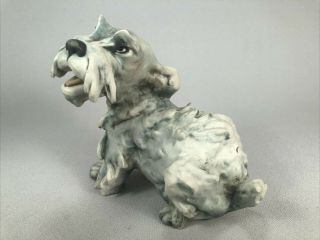 Scarce Guido Cacciapuoti,  Italy,  Porcelain Figurine Of A Sealyham Terrier Dog