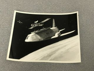Future Space Shuttle Concept Art B/w Photograph Rockwell Nasa
