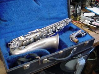 Vintage Conn Alto Saxophone Silver Plated Look