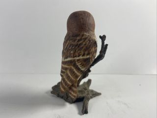 Vintage Boehm Bisque Porcelain Owl Bronze Branch Figurine Rare Cool Animal 3