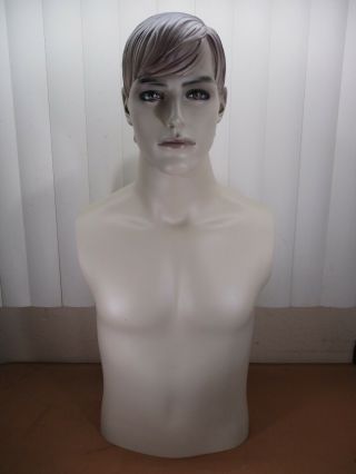 Vintage Male Blonde Hair Mannequin Torso & Head - Great For Military Uniforms