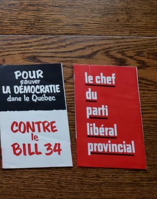 Vtg Parti Liberal Party Georges Lapalme Outremont Montreal Brochure Political
