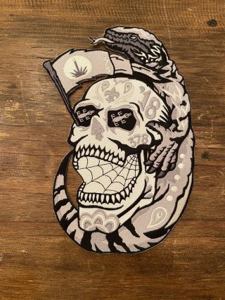 Oa Gila Lodge 378 Noac 2018 Jacket Patch Laughing Skull 9 " Black - White Delegate