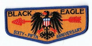 Boy Scout Oa 482 Black Eagle Lodge Sixty - Fifth Anniversary 65th Flap