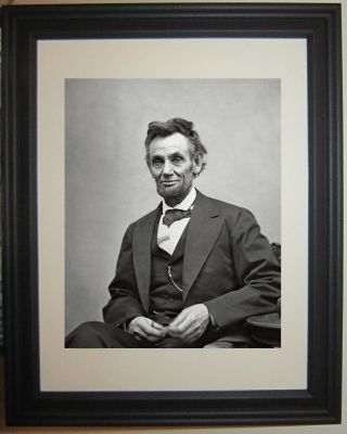Abraham Lincoln Official Portrait 1865 American Civil War Framed & Matted Photo