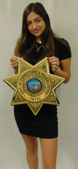 Cdcr Ca Department Of Corrections & Rehabilitation Officers Badge All Metal Sign