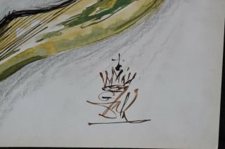 SALVADOR DALÍ,  DRAWING,  MIXED MEDIA ON OLD PAPER,  SIGNED,  VTG,  ART,  PAINTING 3